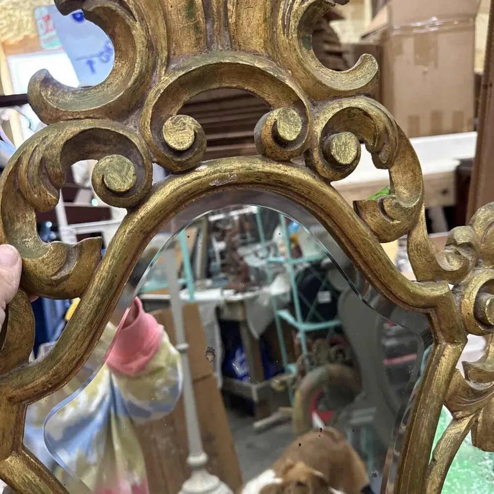 Antique Vintage Ornate French Rocco Style Wall Mirror Gorgeous!!!🔥👀